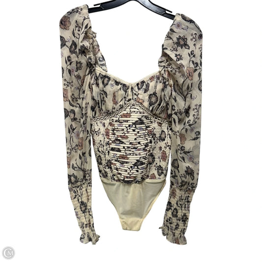Brunch Date Bodysuit By Free People In Floral Print, Size: XS