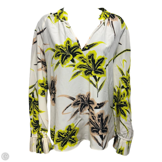 Blouse Designer By Derek Lam In Floral Print, Size: 0