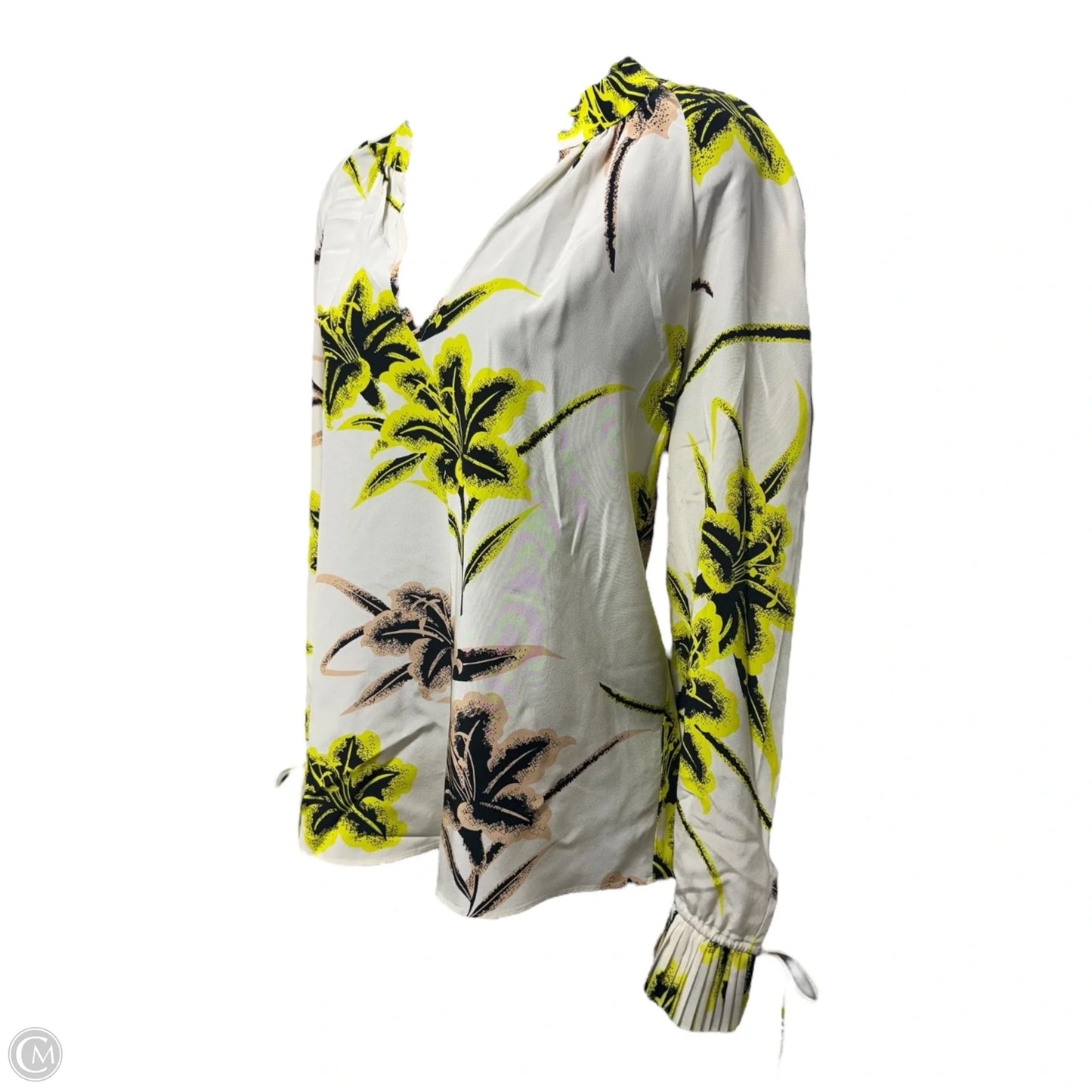Blouse Designer By Derek Lam In Floral Print, Size: 0