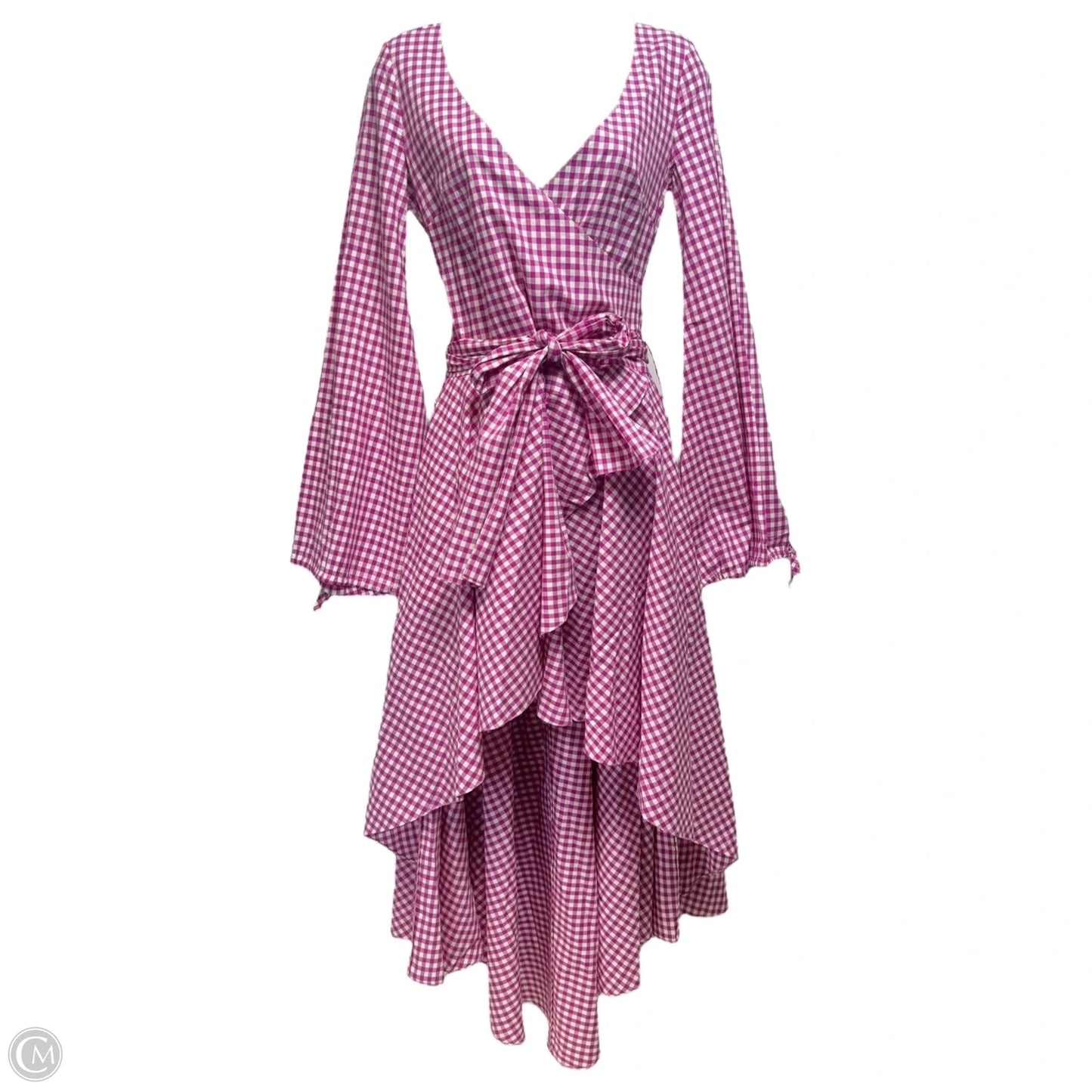 Lena Gingham Dress Casual Maxi By Caroline Constas In Checkered Pattern, Size: Xs