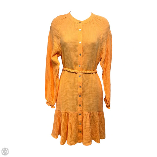 Dress Casual Midi By Magaschoni In Orange, Size: Xs