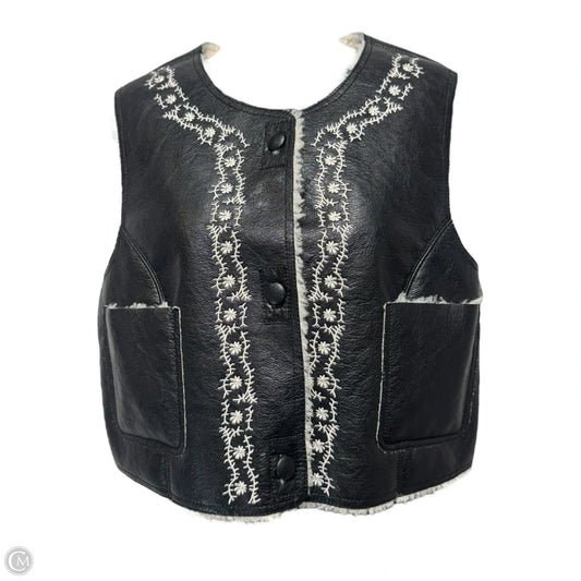 Travelers Faux Leather Vest By Free People In Black, Size: Xs
