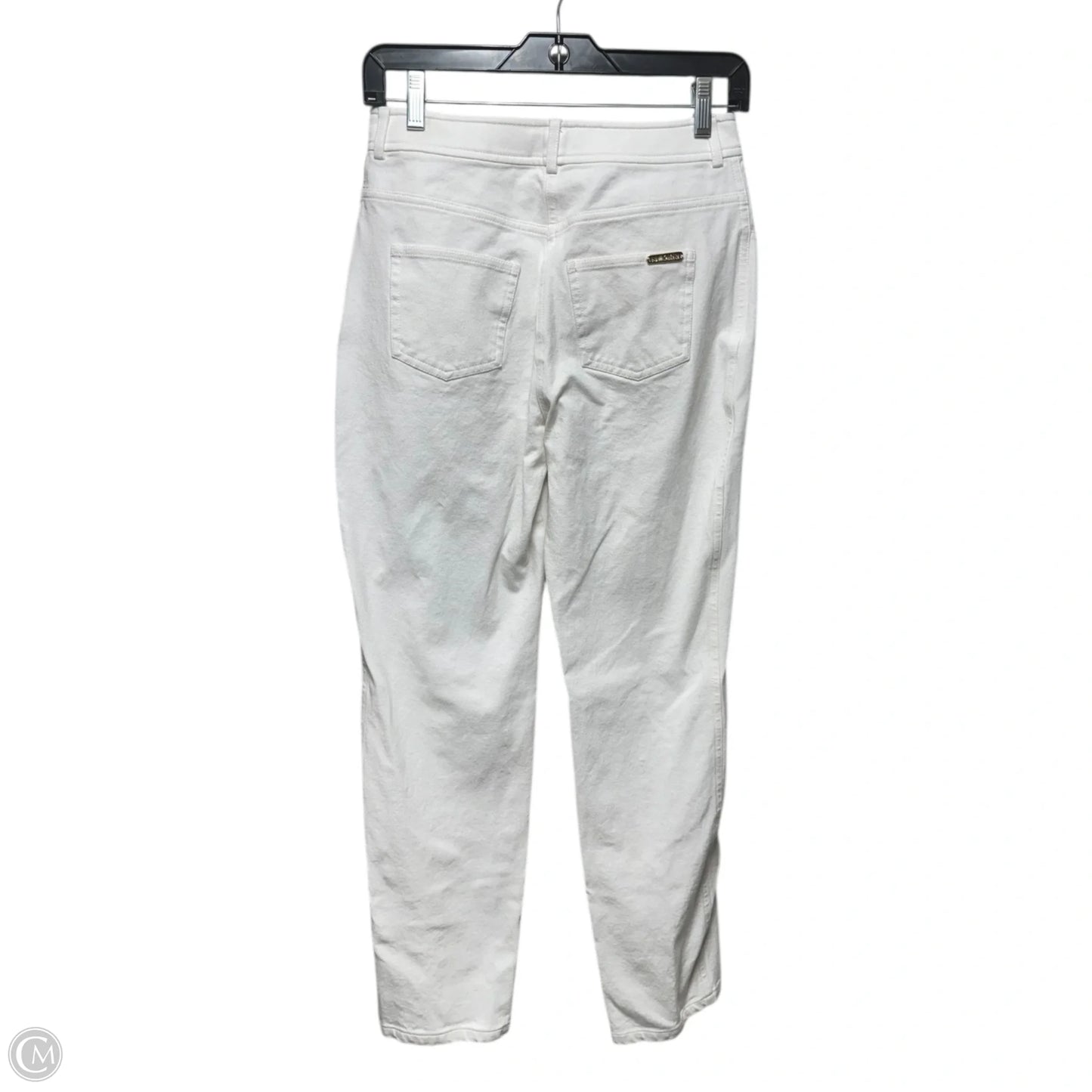 Denim Stretch Pants Designer By St John Caviar In Eggshell, Size: 2