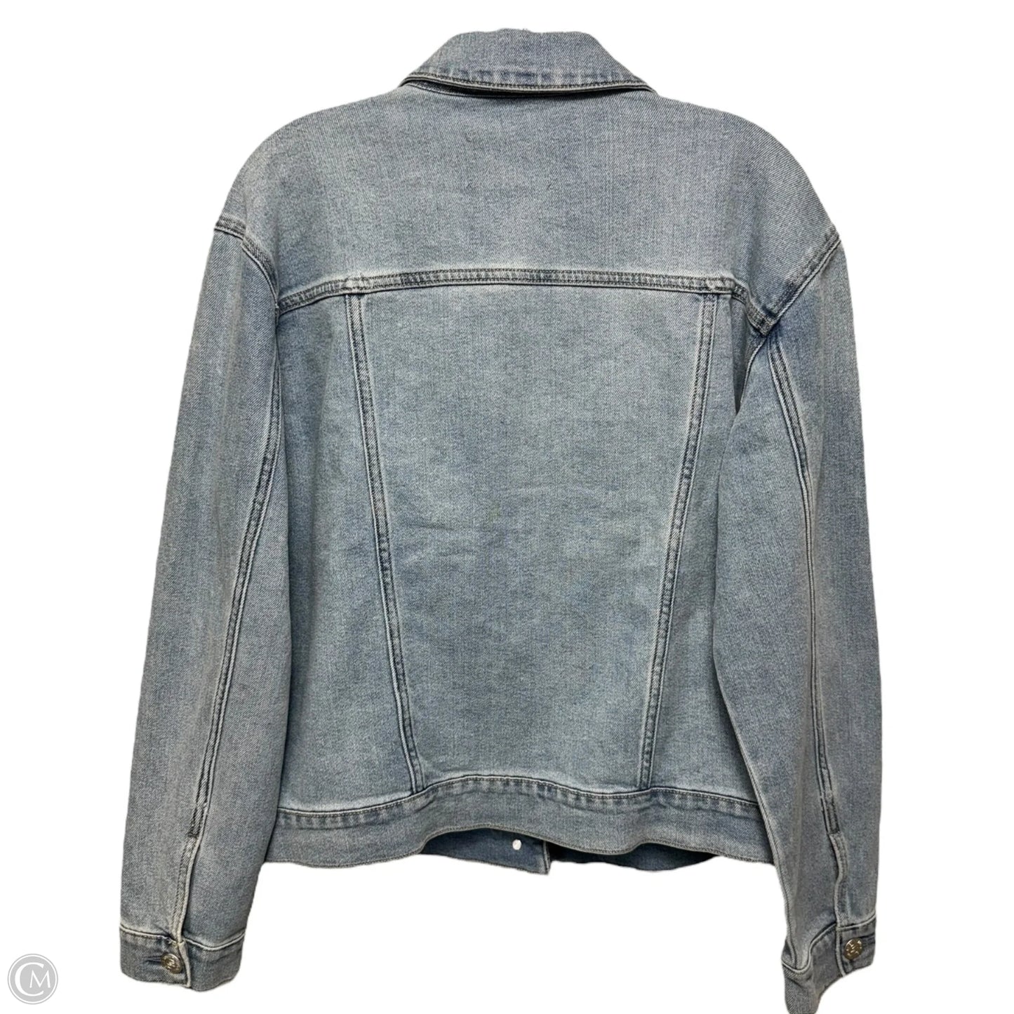Denim Trucker Jacket By Seven 7 In Blue Denim, Size: M