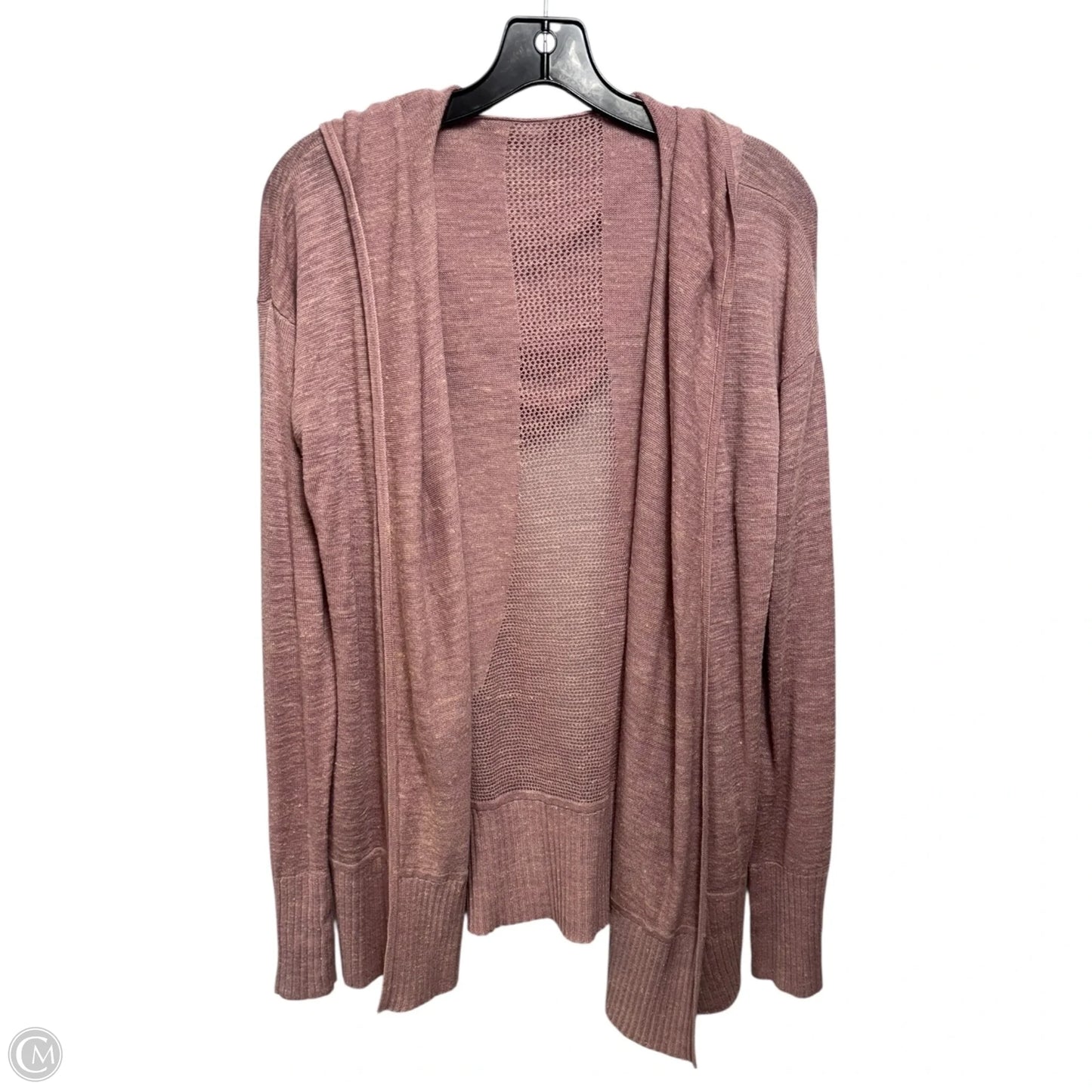 Hooded Sweater Cardigan By Lululemon In Mauve, Size: M