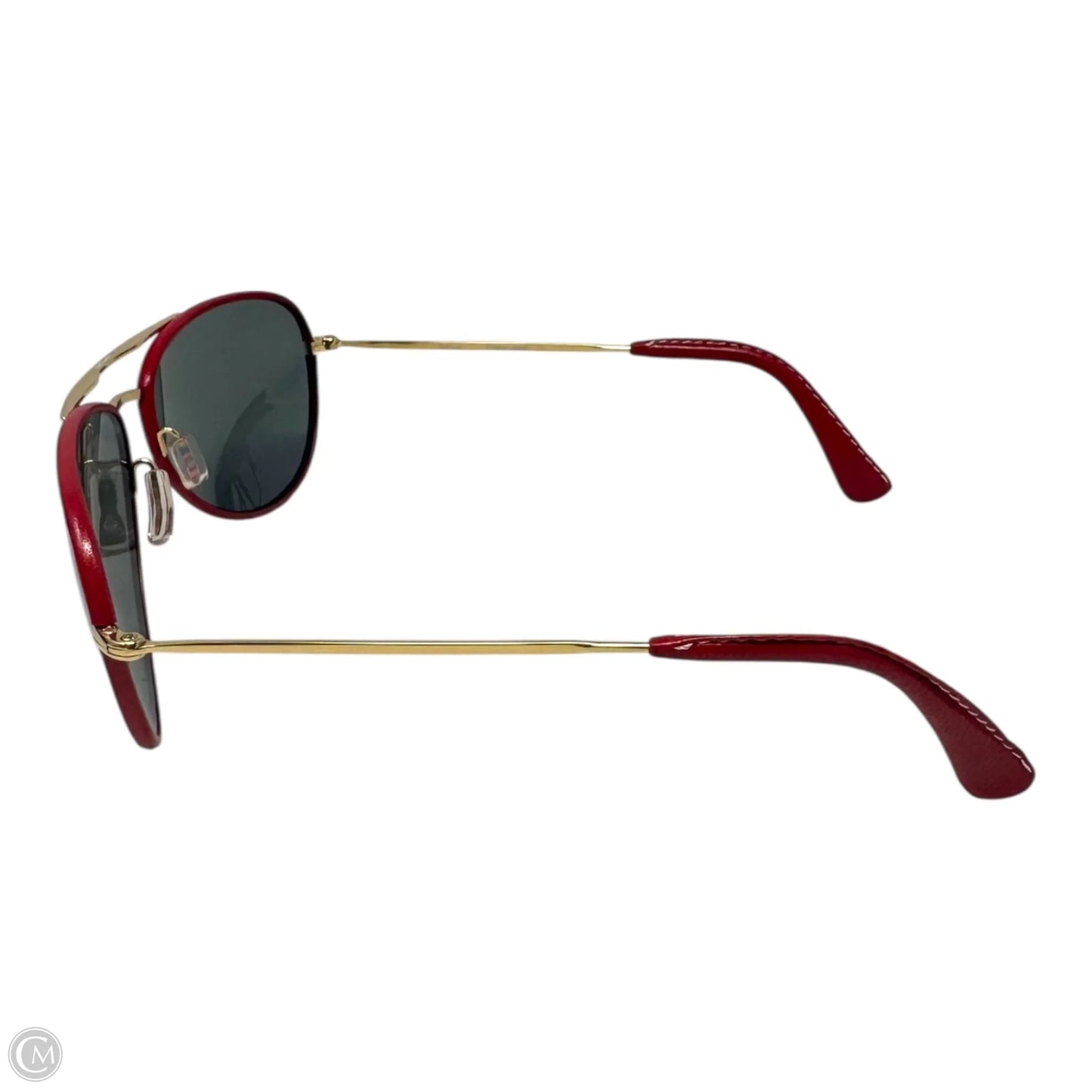 817 Leather Trim Aviator Sunglasses By Paul Smith