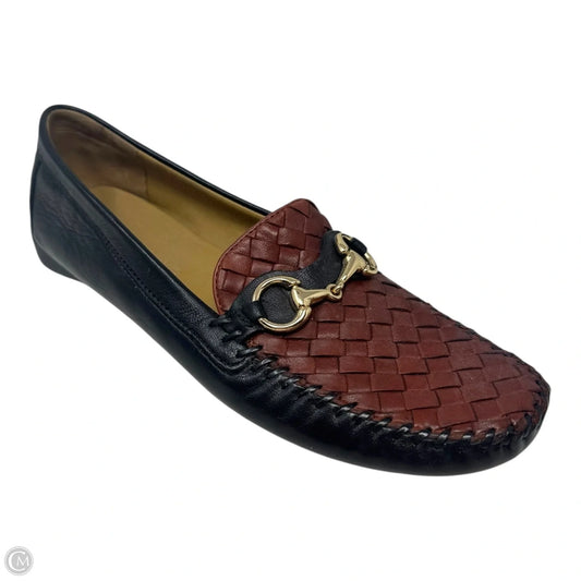 Perlata Woven Leather Loafers By Robert Zur In Black/Luggage, Size: 11 AA