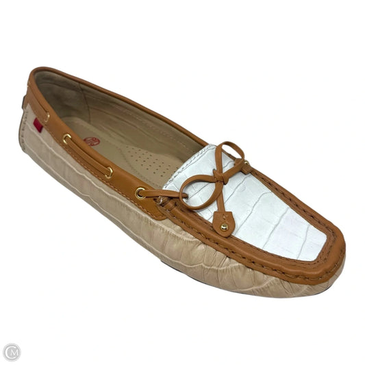 Cypress Hill Mosaic Croc Driving Loafers By Marc Joseph In Brown & Cream, Size: 10.5