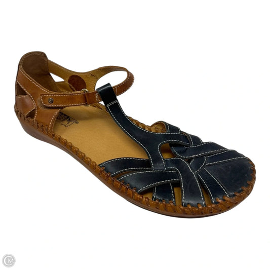 P. Vallarta Flats By Pikolinos In Blue & Brown, Size: 11