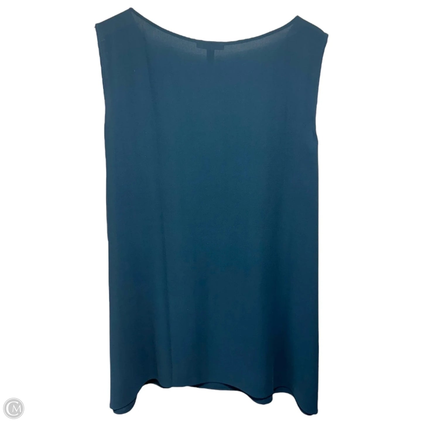 Silk Top Sleeveless By Eileen Fisher In Teal, Size: 1x