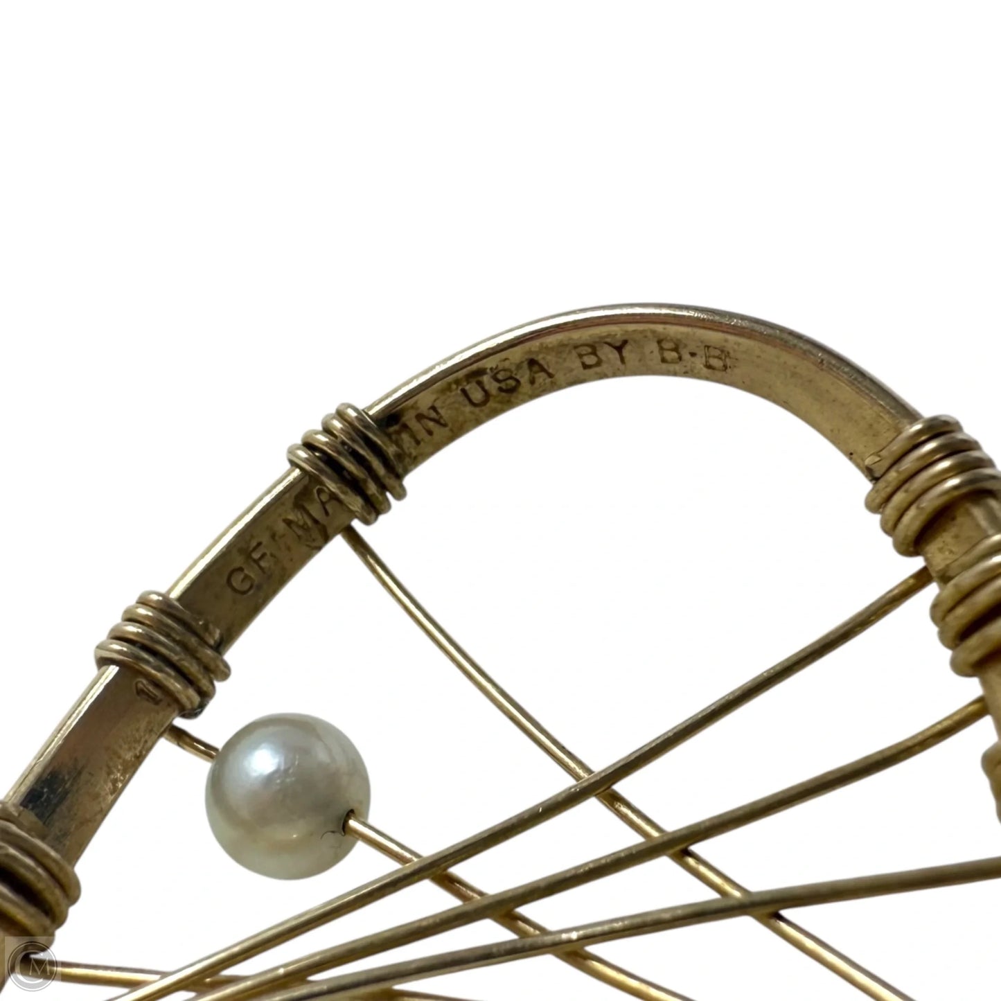 14K Gold Filled & Pearl Hooker Hoop Earrings By Barbara Barnet