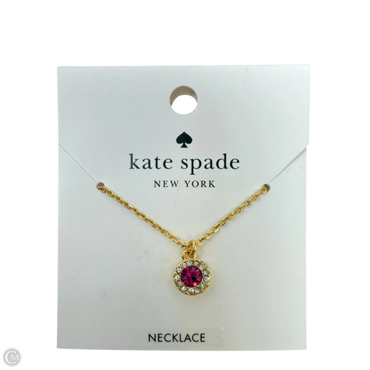 You’re A Gem Pave Halo Pendant Necklace Designer By Kate Spade In Fuchsia