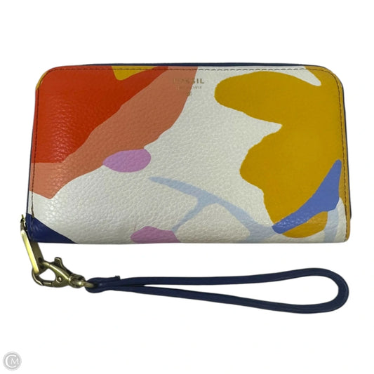 Wristlet Leather By Fossil, Size: Medium