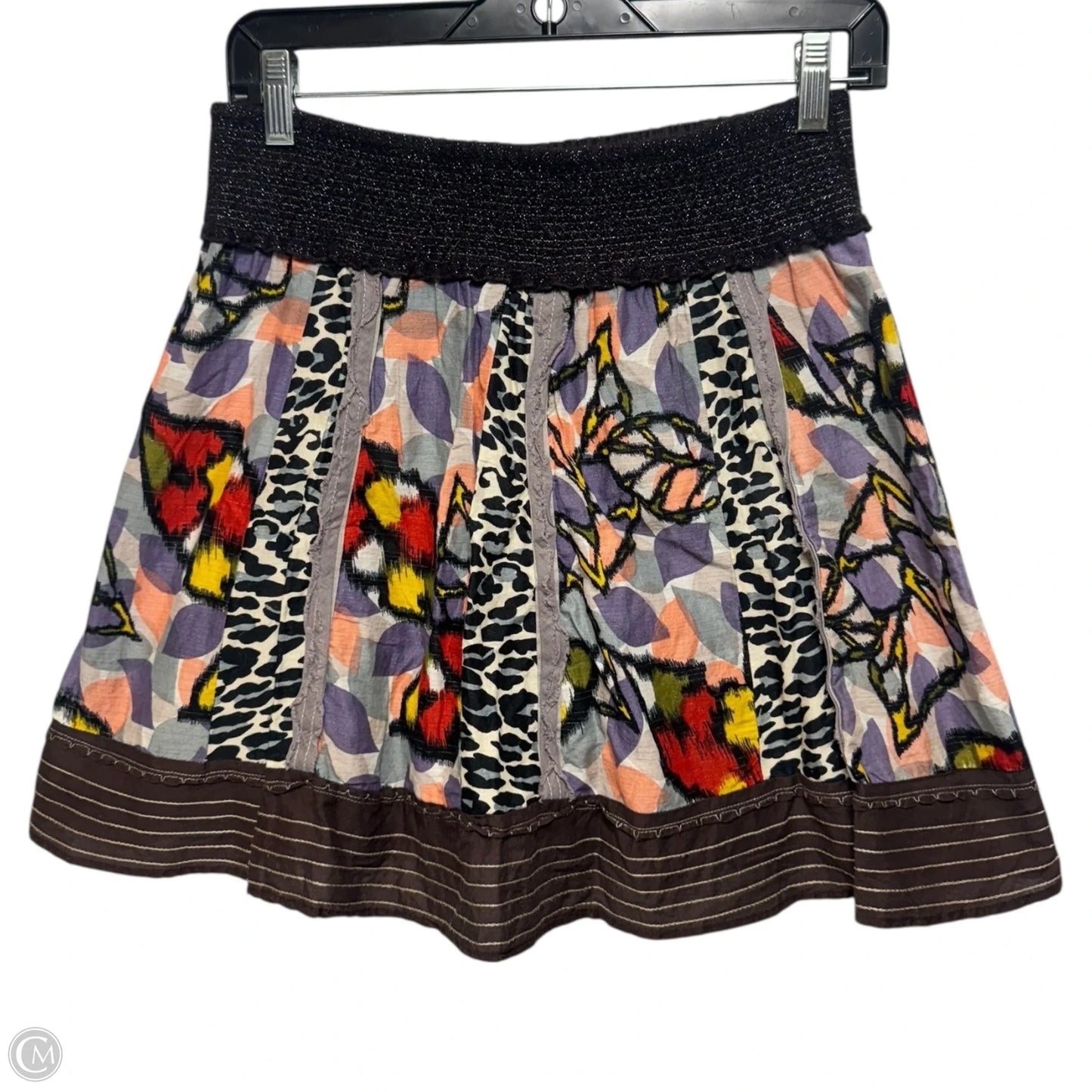 Pull On A Line Cotton Mini Skirt By Free People In Multi-colored Animal Print, Size: M