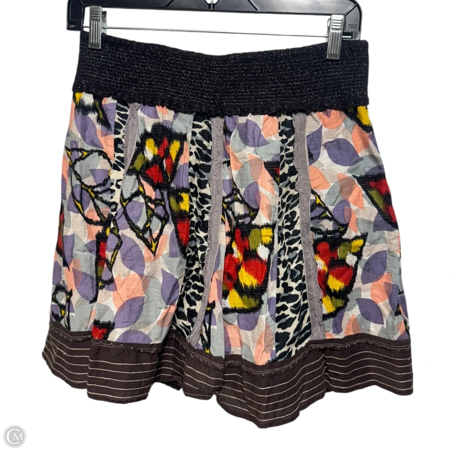 Pull On A Line Cotton Mini Skirt By Free People In Multi-colored Animal Print, Size: M