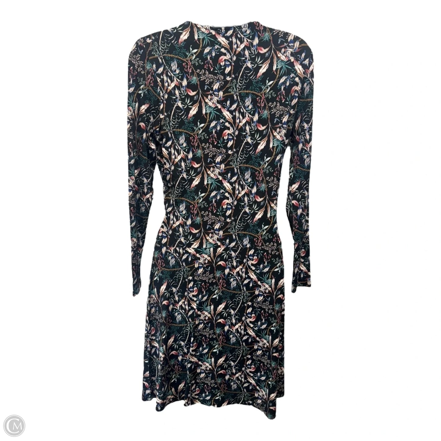 Long Sleeve Mid-Length Dress By La Fee Maraboutee In Floral Print, Size: Xs