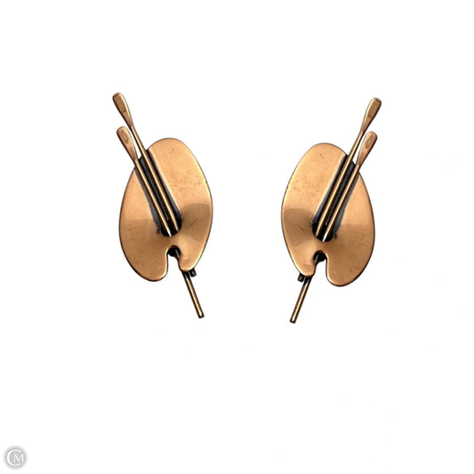 Artists Palette Copper Clip Earrings By Renoir
