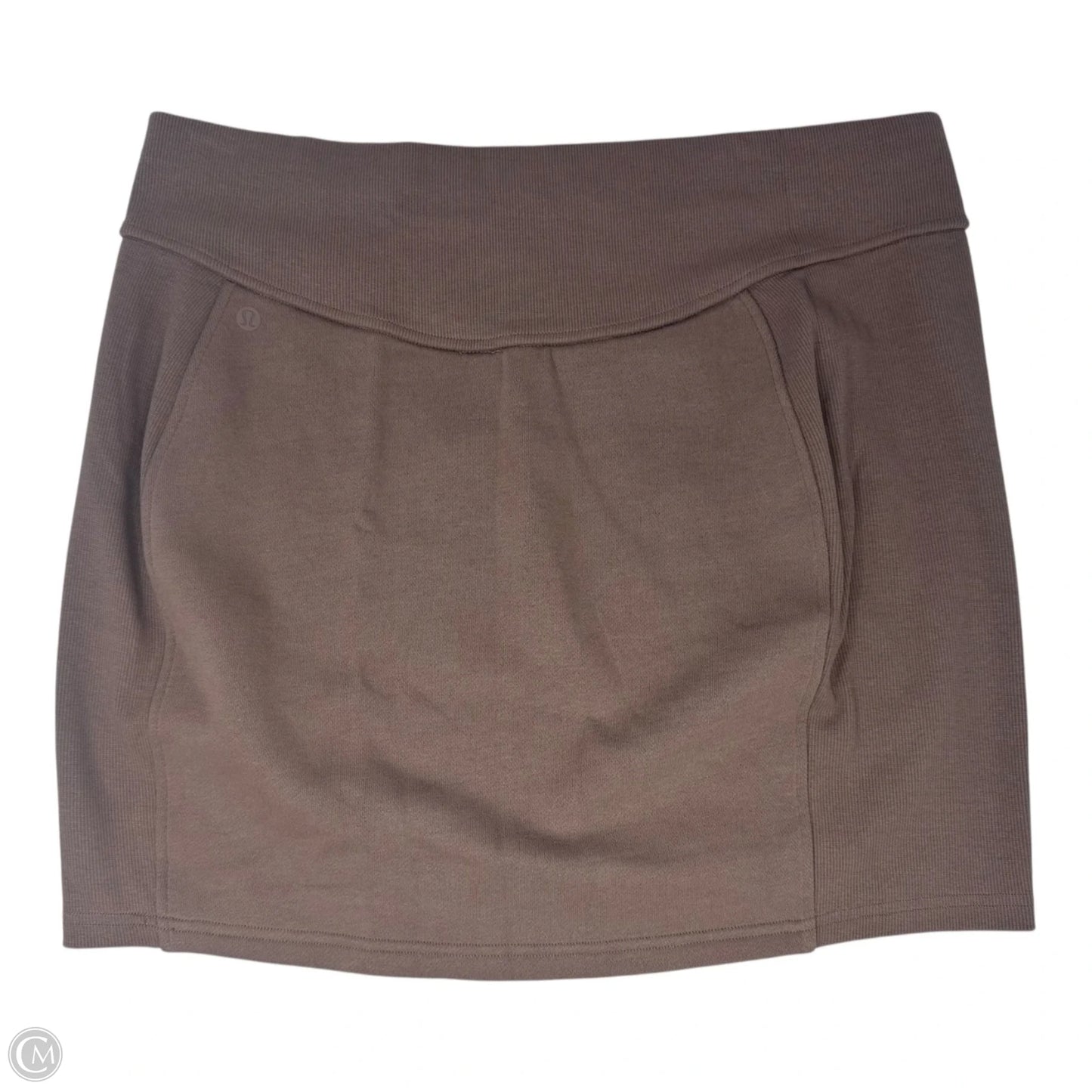 Scuba High-Rise Mini Skirt By Lululemon In Taupe, Size: Xl