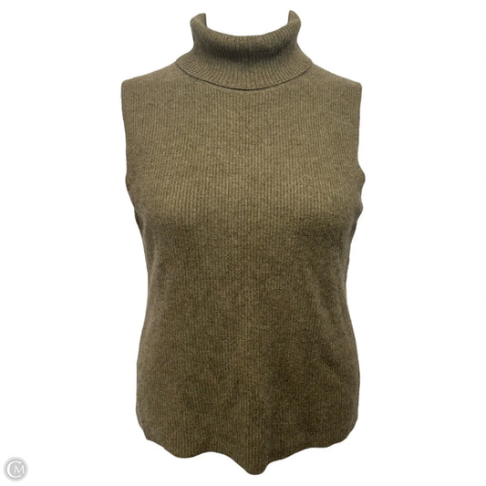 Turtleneck Vest Sweater Cashmere By Bloomingdales In Green, Size: Xl