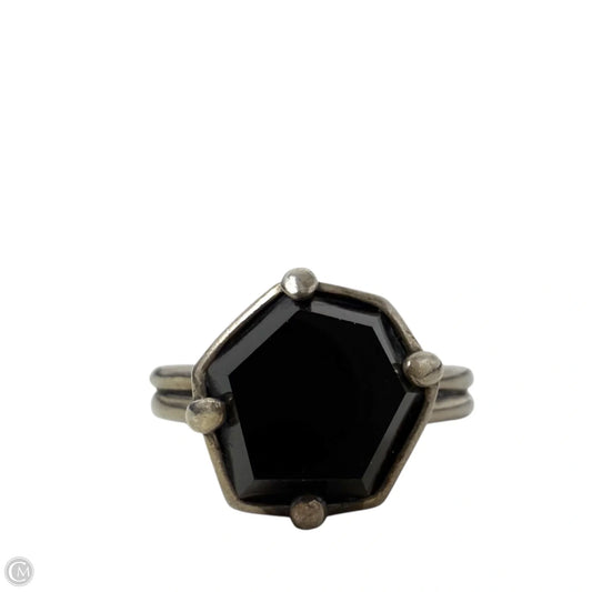 Black Hex Ring In Sterling Silver By Silpada, Size: 7