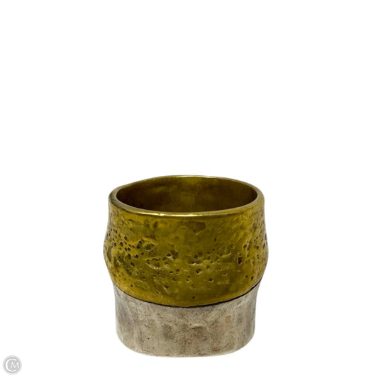 Sterling Silver & Brass Rain or Shine Wide Band 2 Tone Ring By Silpada, Size: 7