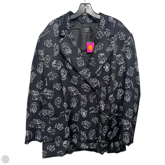 Zodiac Boyfriend Blazer By Dressed In Lala In Black & White, Size: XL