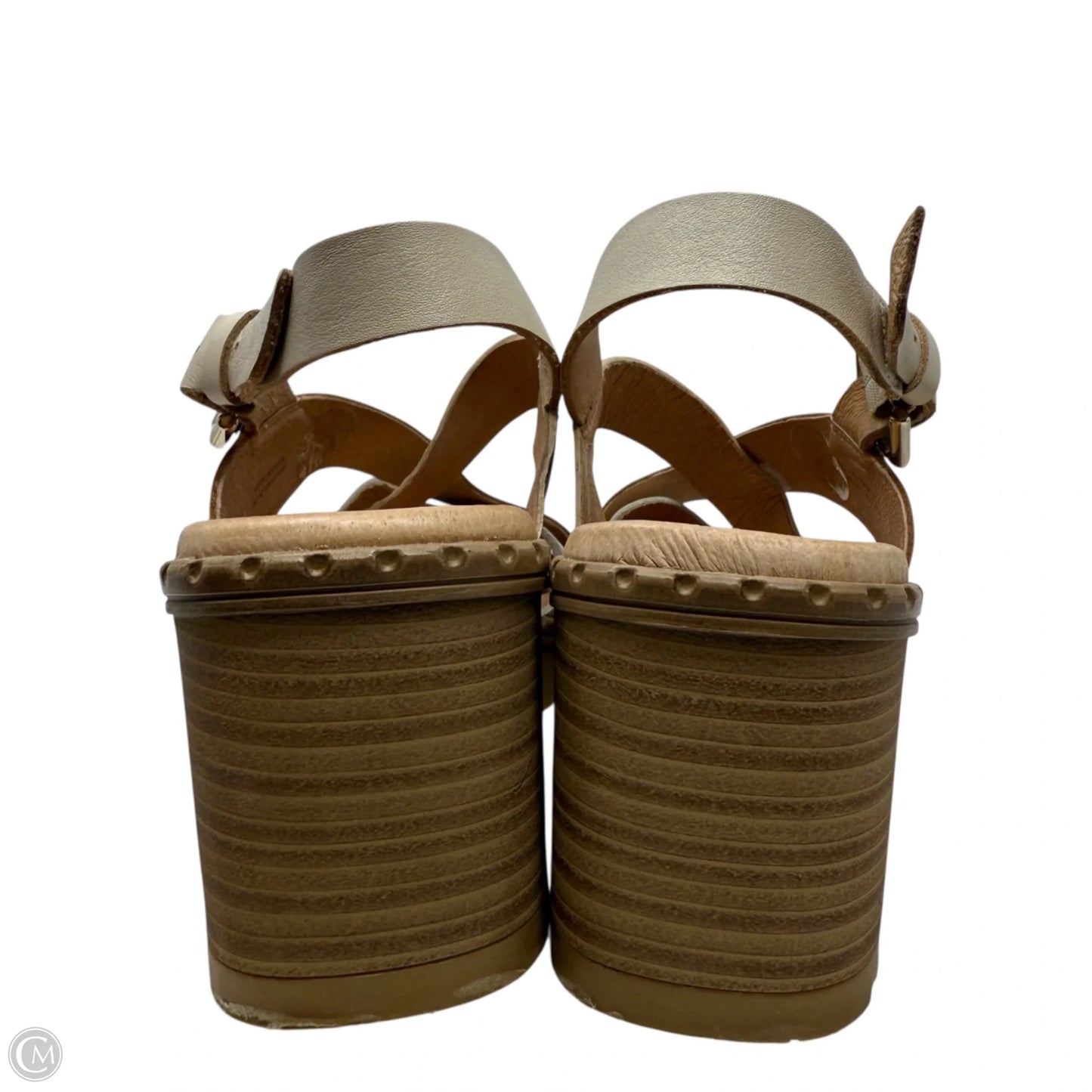 Canaria Mid Heel Sandals By Pikolinos In Cream & Tan, Size: 10