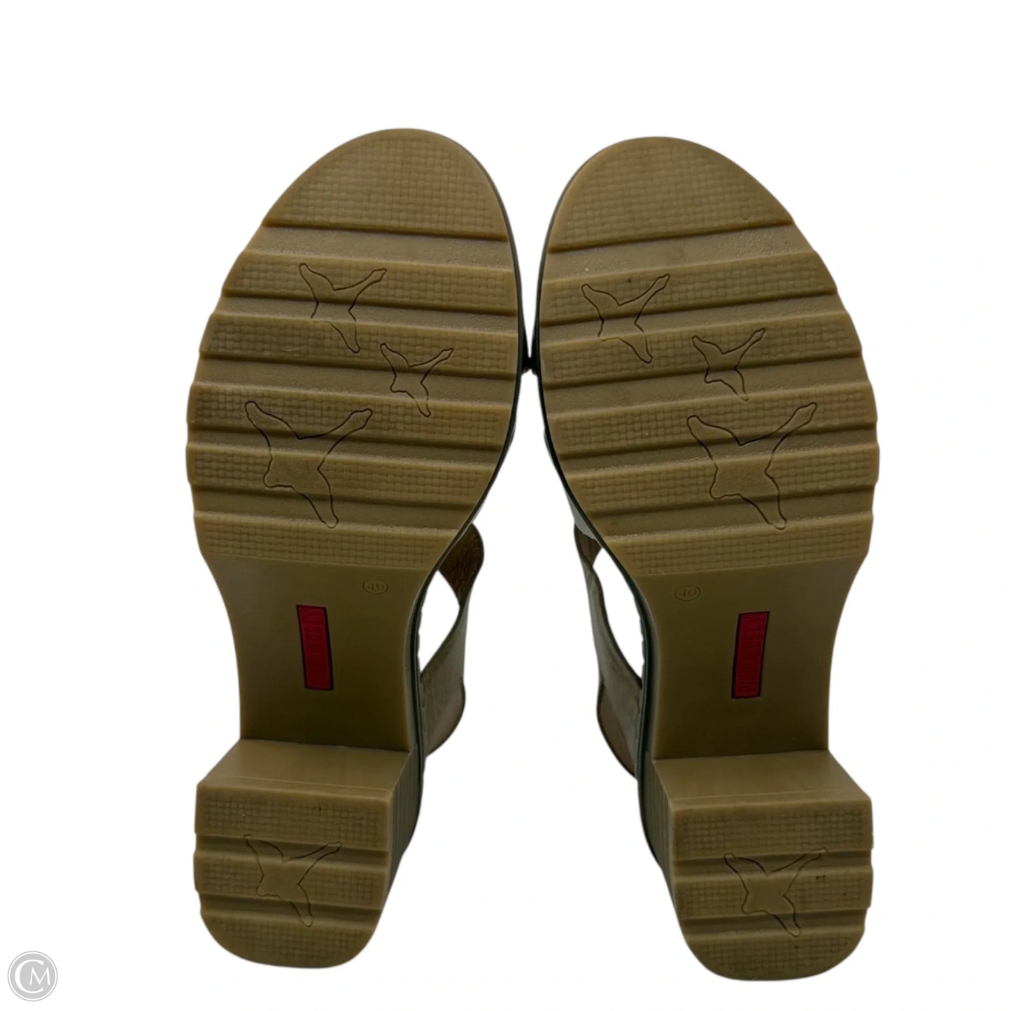 Canaria Mid Heel Sandals By Pikolinos In Cream & Tan, Size: 10