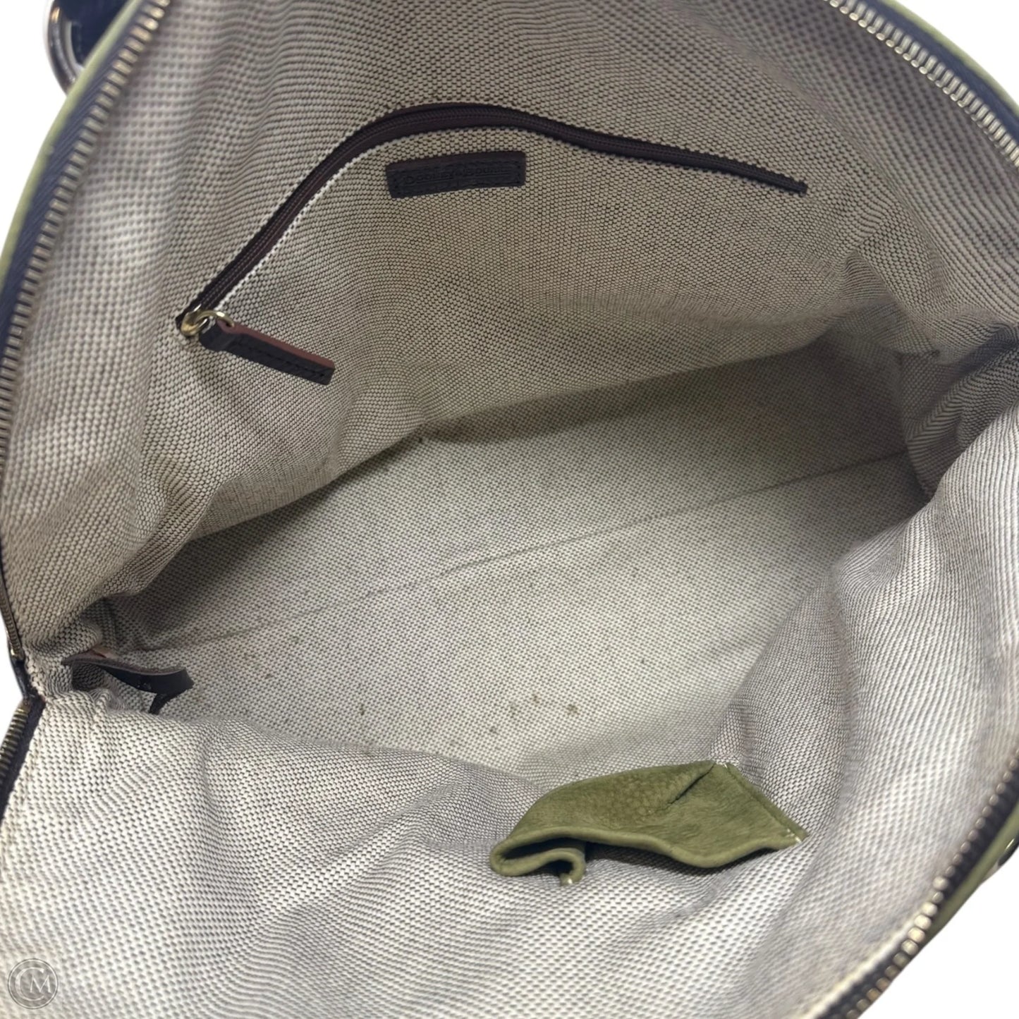 Domed Suede Satchel Designer By Dooney And Bourke In Olive, Size: Large