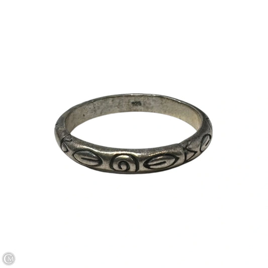 Carved Sterling Silver Band Ring By Brighton  Size: 9