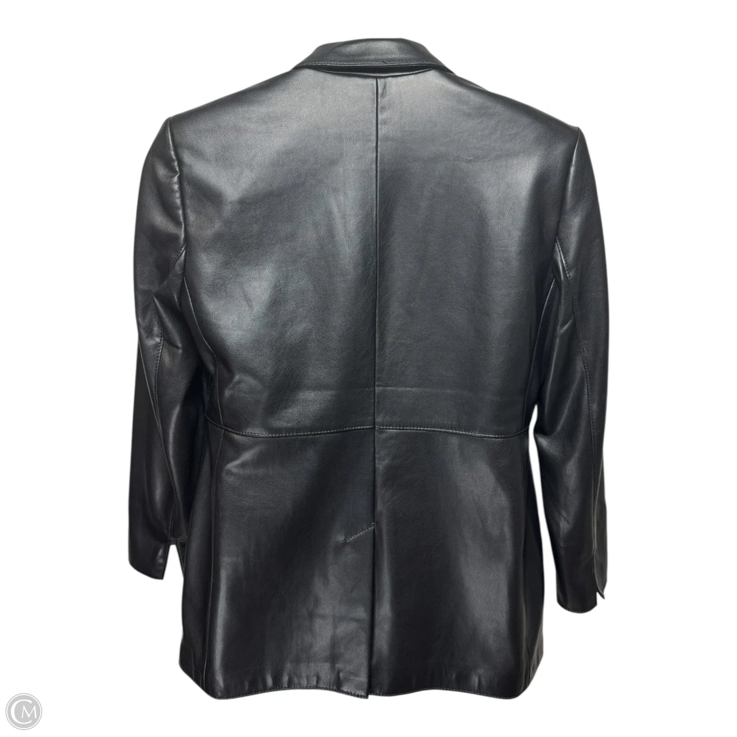 Faux Leather Jacket By Chicos In Black, Size: 10