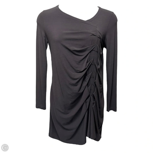 Viscose Wool Blend Midi Dress By Ischiko By Oska In Grey, Size: 10