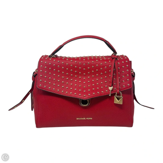 Bristol Studded Handbag Leather By Michael By Michael Kors, Size: Large