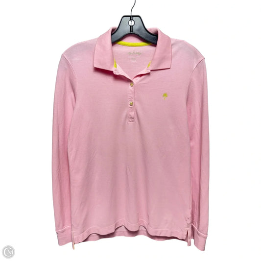 Top Long Sleeve Designer By Lilly Pulitzer In Pink, Size: S