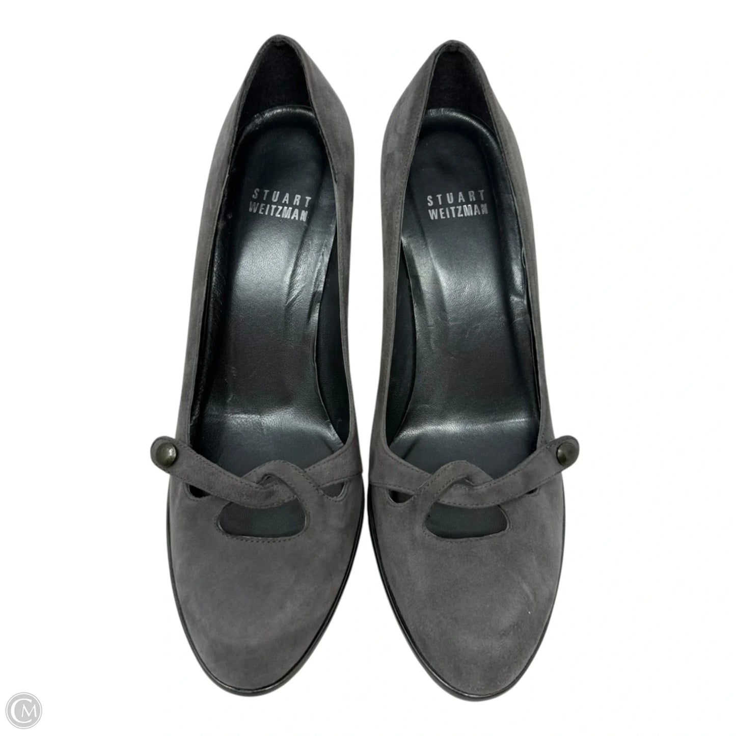 Mary Jane Classic Pumps Designer By Stuart Weitzman In Grey, Size: 6.5