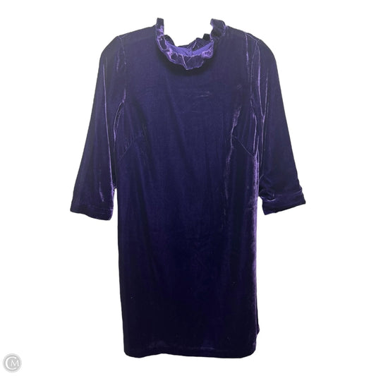 Velvet Dress Party Short By Talbots In Purple, Size: 2p