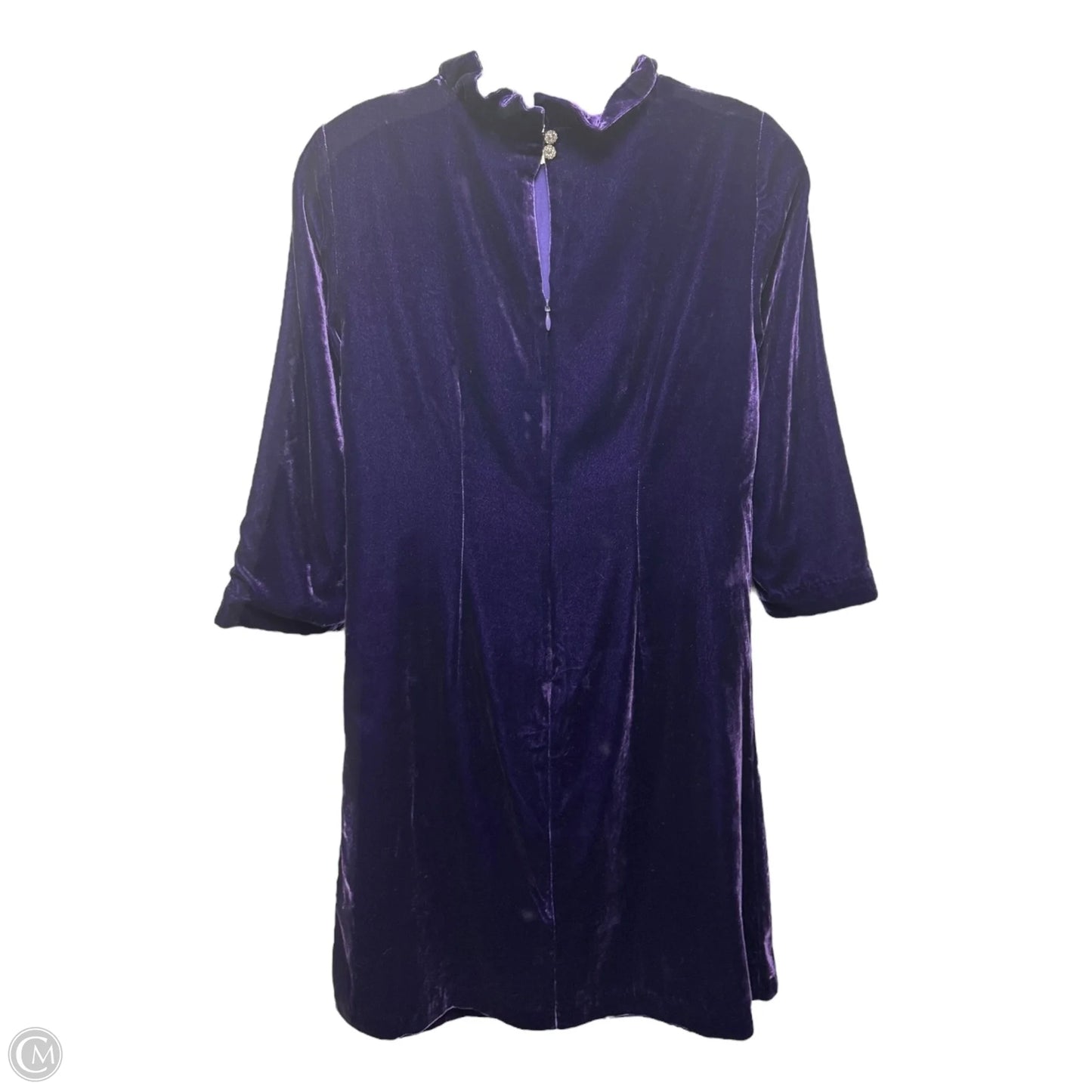 Velvet Dress Party Short By Talbots In Purple, Size: 2p