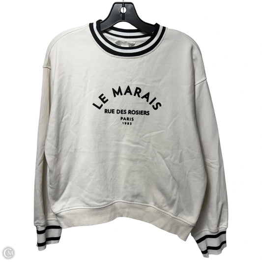 Top Long Sleeve By H&m In Black & White, Size: Xs