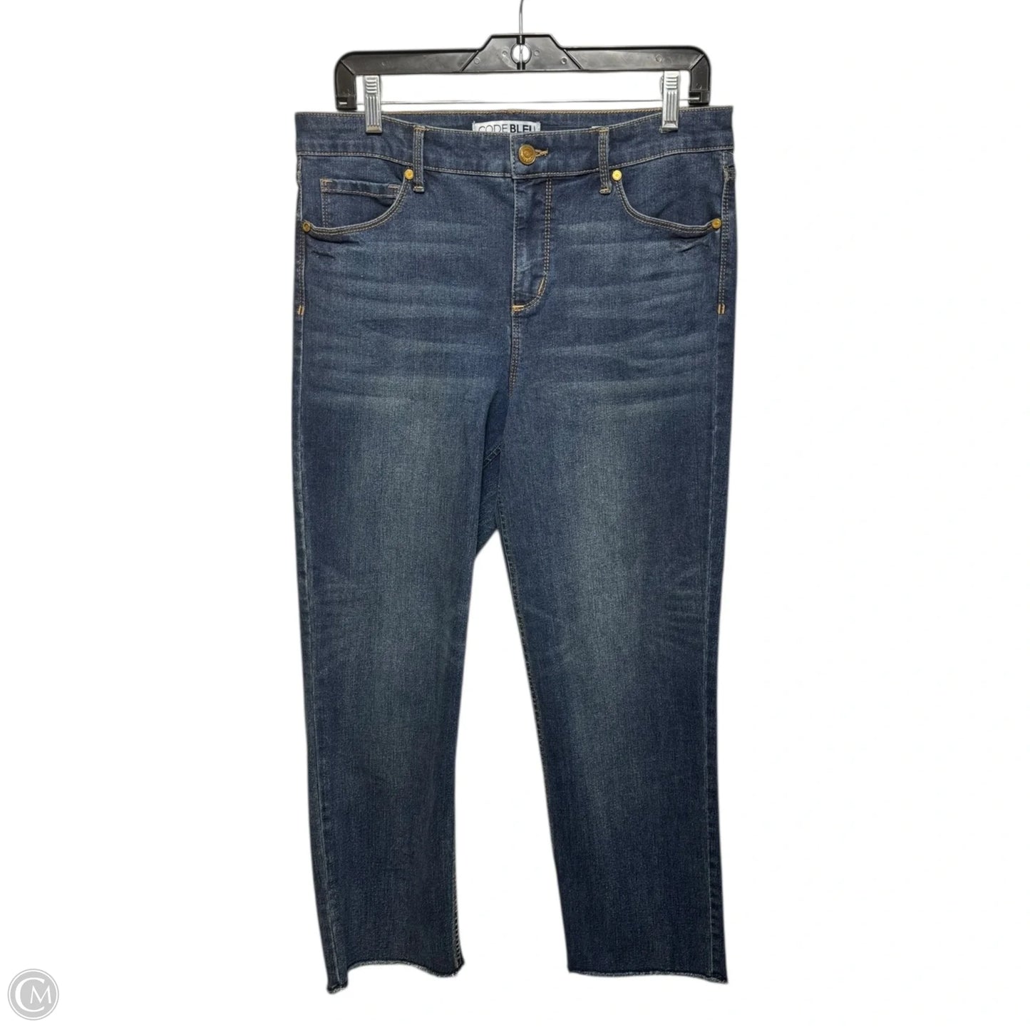 High Rise Straight Jeans By Code Blue In Blue Denim, Size: 10