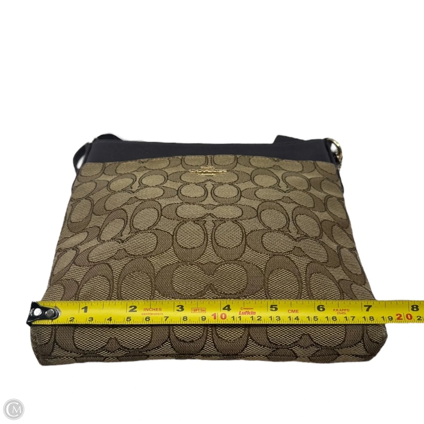 North South Crossbody Handbag Designer By Coach, Size: Small