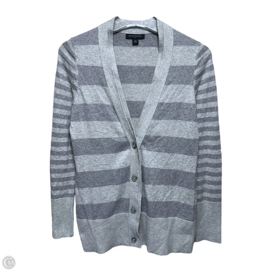 Sweater Cardigan By Banana Republic In Striped Pattern, Size: Xs