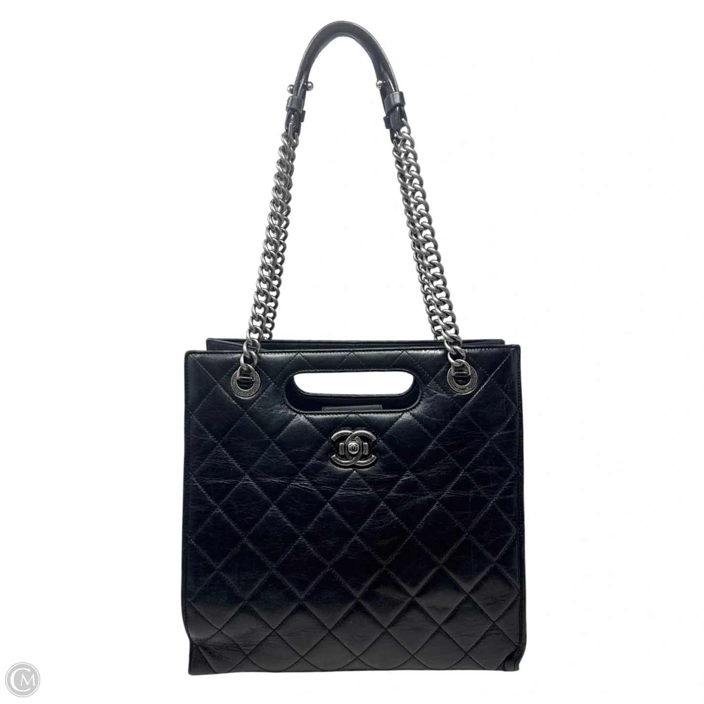 Boy Quilted Shopper Shoulder Handbag Luxury Designer By Chanel, Size: Medium