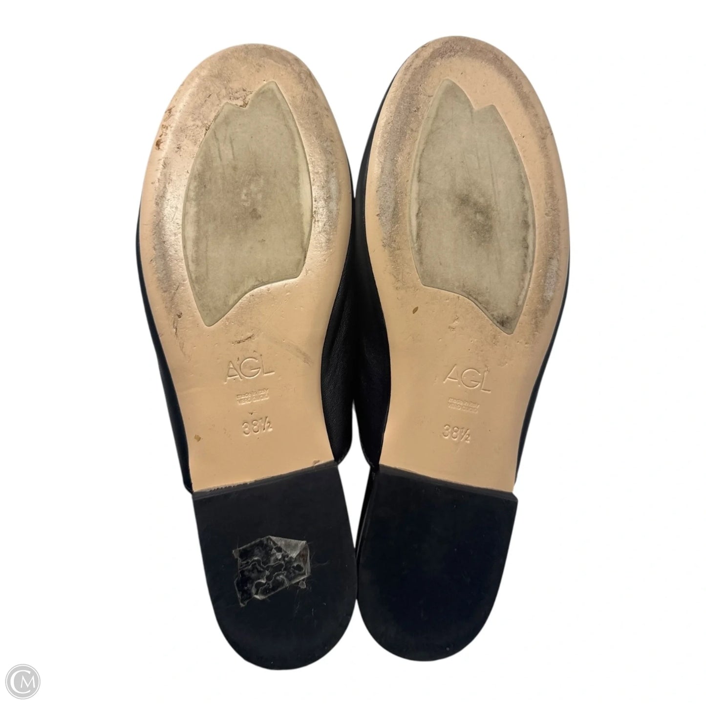 Ribbon Mules Shoes Flats By Agl In Black, Size: 8.5