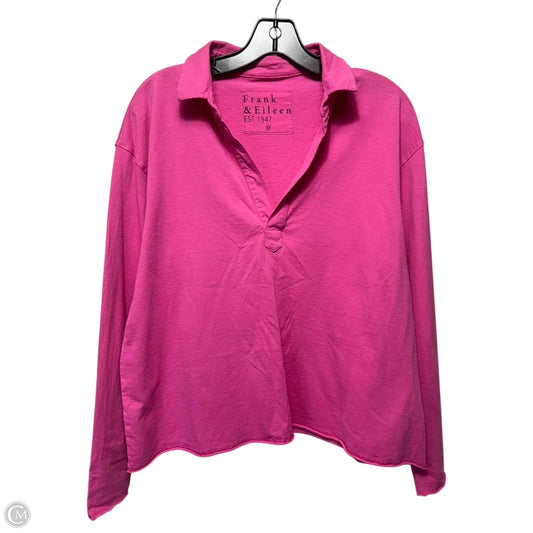 Patrick Popover Top Long Sleeve By Frank And Eileen In Pink, Size: M