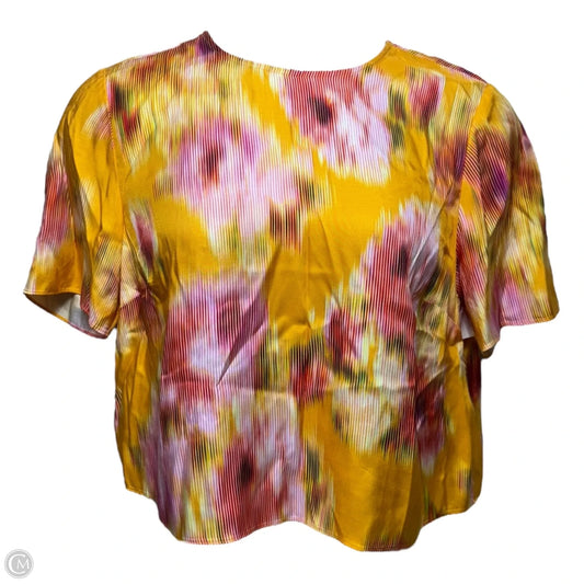 Top Short Sleeve By Ted Baker In Orange, Size: Xl