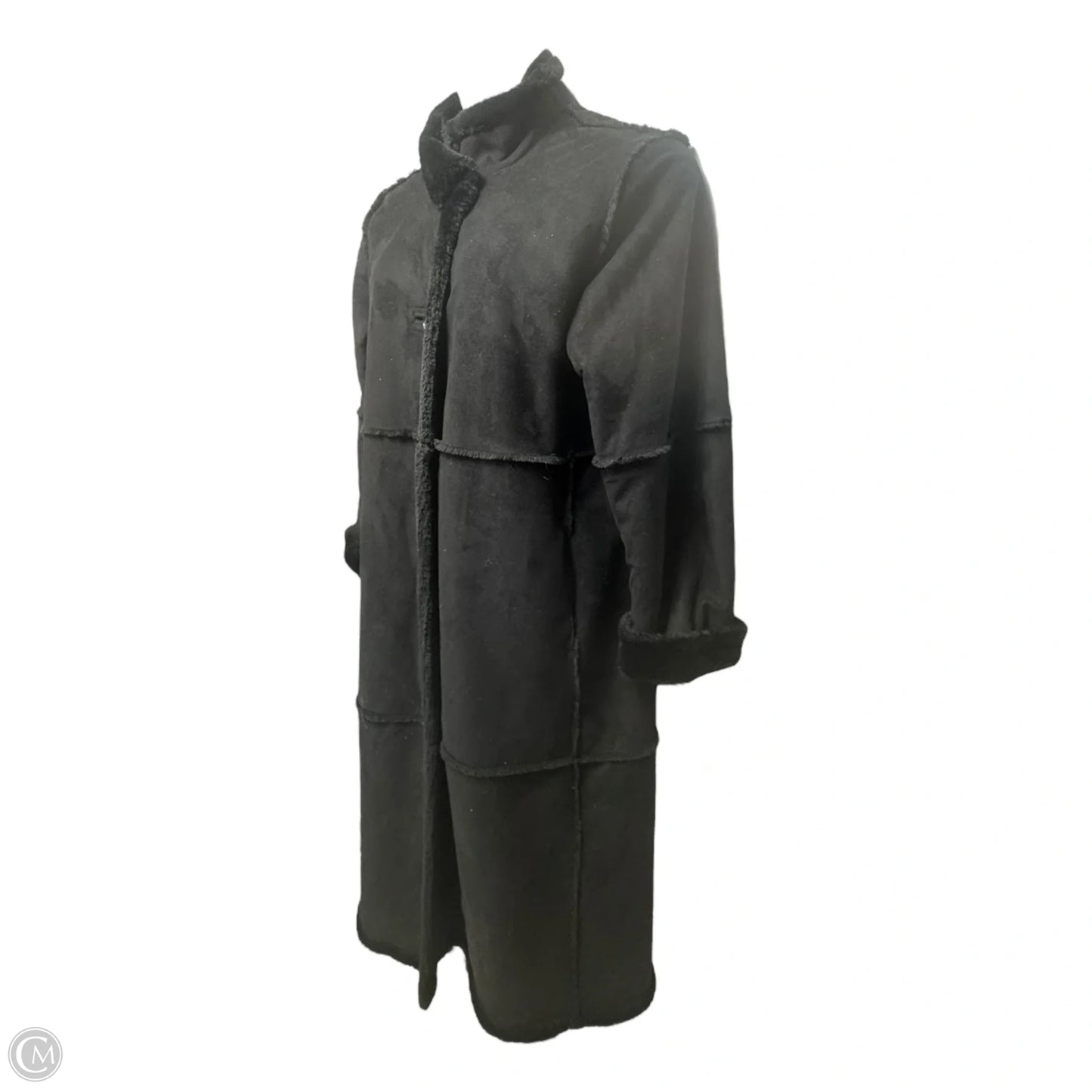 Coat Faux Fur & Sherpa By Anne Klein In Black, Size: M