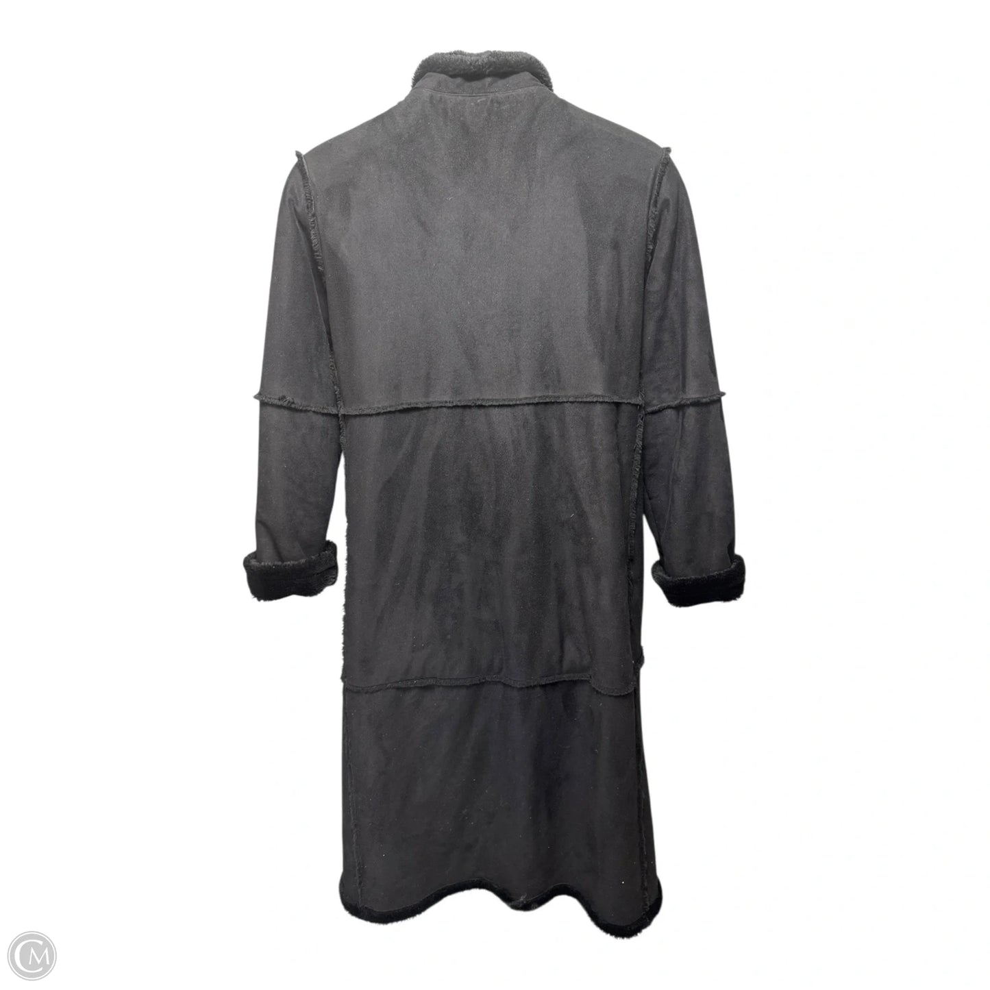 Coat Faux Fur & Sherpa By Anne Klein In Black, Size: M