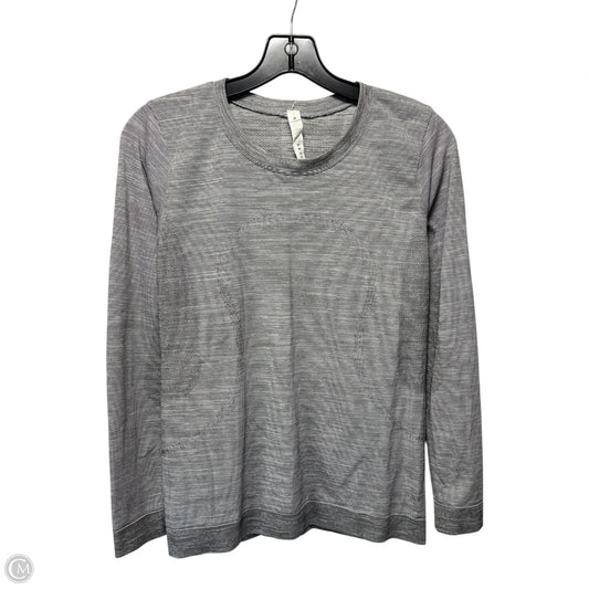 Athletic Top Long Sleeve Crewneck By Lululemon In Grey, Size: 4
