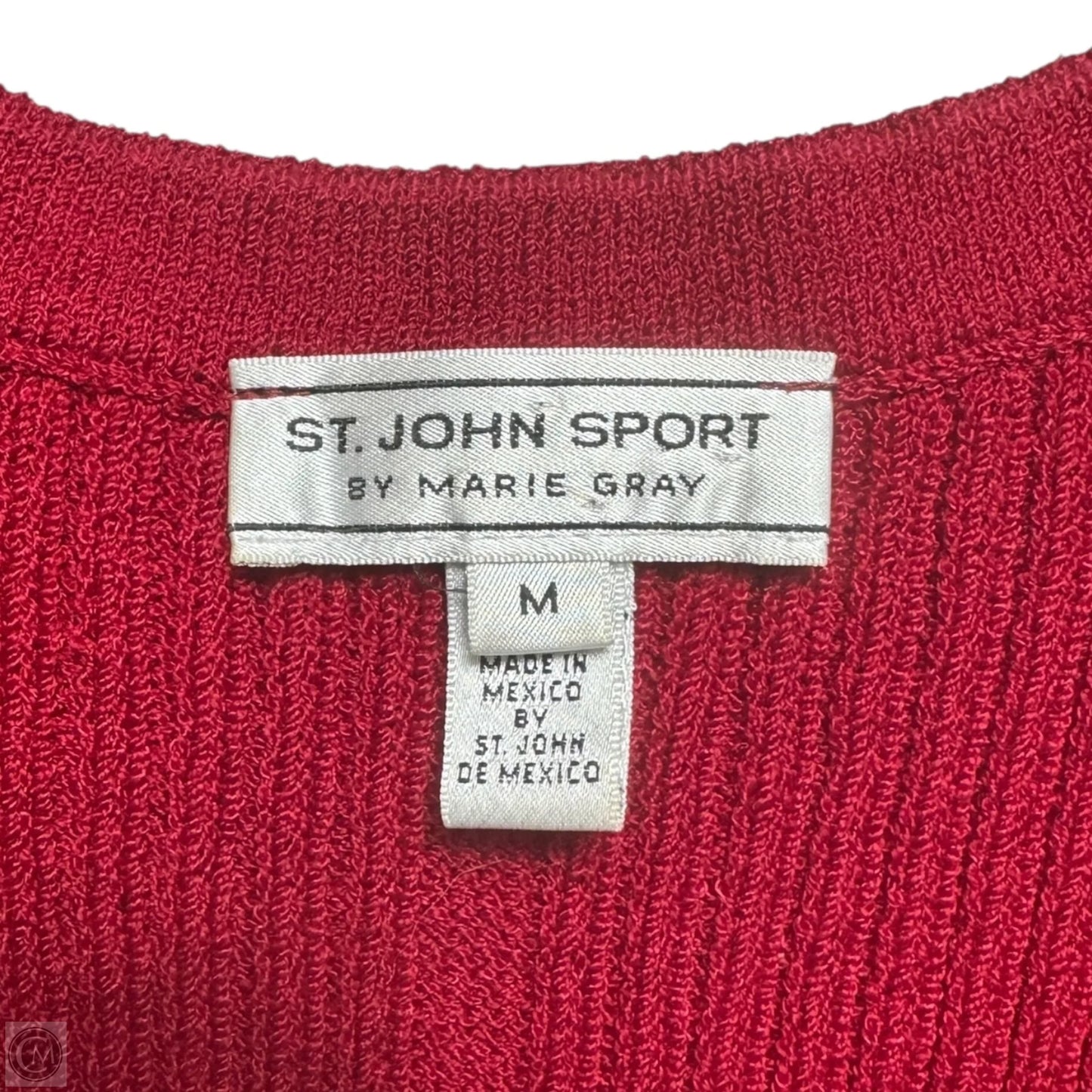 Top Sleeveless By St John Knits In Red, Size: M