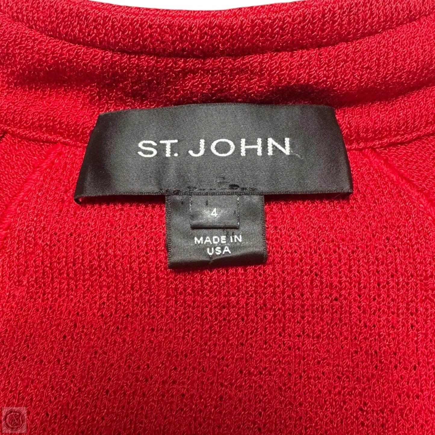 Blazer By St John Knits In Red, Size: 4